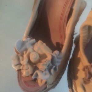 soft chamois leather sling back platform wedges